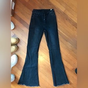 Black SHEIN bellbottom jeans